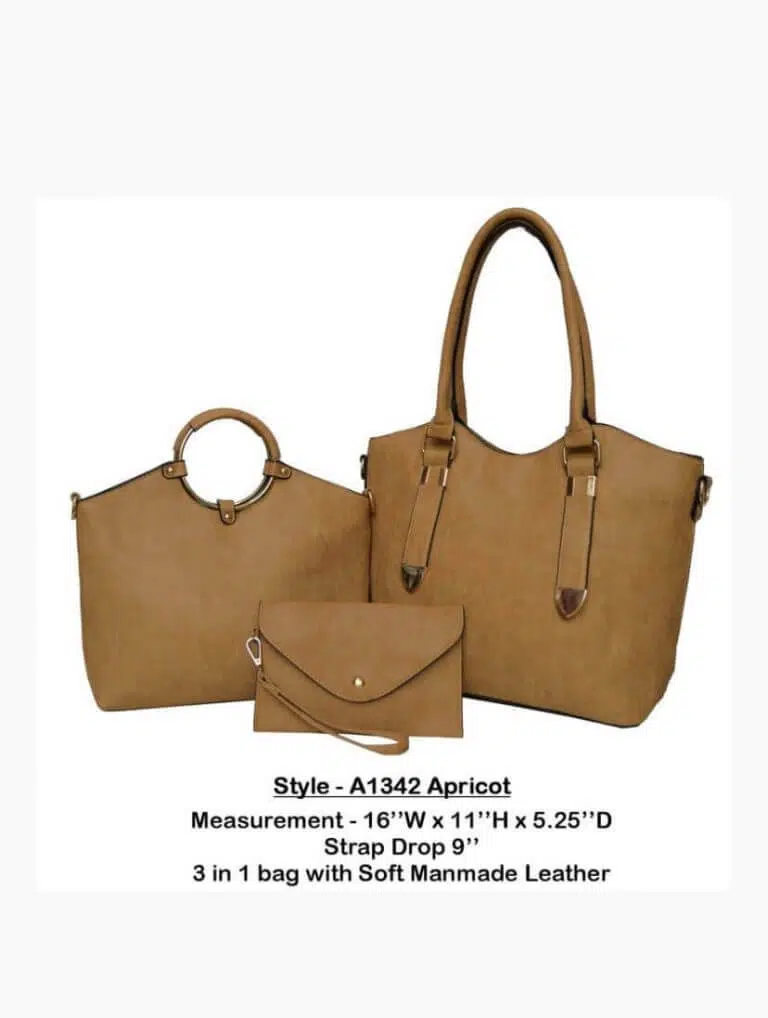 Odell New York | 3-in-1 Handmade Leather Handbag in Apricot Brown